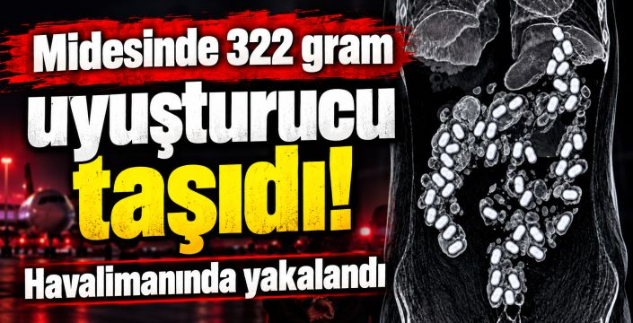 Polis, yolcunun midesinde 322 gram metamfetamin buldu