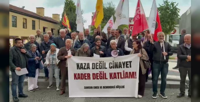 Samsun'dan Soma'daki madenci ölümlerine tepki