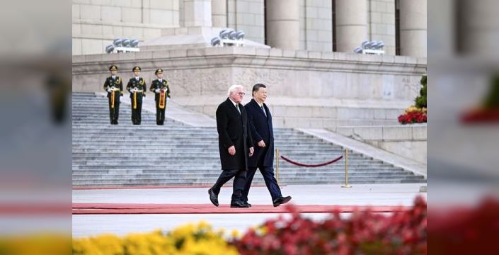 Şi Cinping, Steinmeier ile Pekin'de görüştü