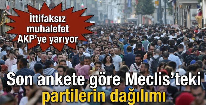 Son ankete göre Meclis'teki partilerin dağılımı! İttifaksız muhalefet AKP'ye yarıyor 