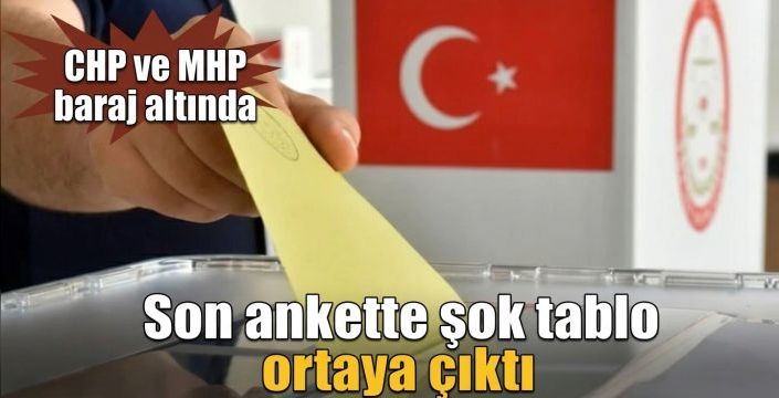 Son ankette şok tablo ortaya çıktı! CHP ve MHP baraj altında