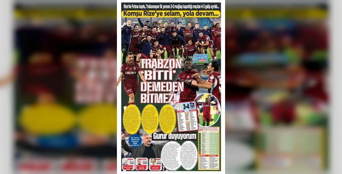 Trabzonspor, Rize'de 2-0 geriden dönüp 4-3 kazandı