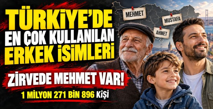 Türkiye’de en yaygın erkek isimleri açıklandı: Zirvede Mehmet var