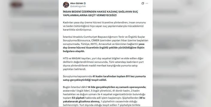 Yasa dışı üreme hücresi ticaretine 36 gözaltı